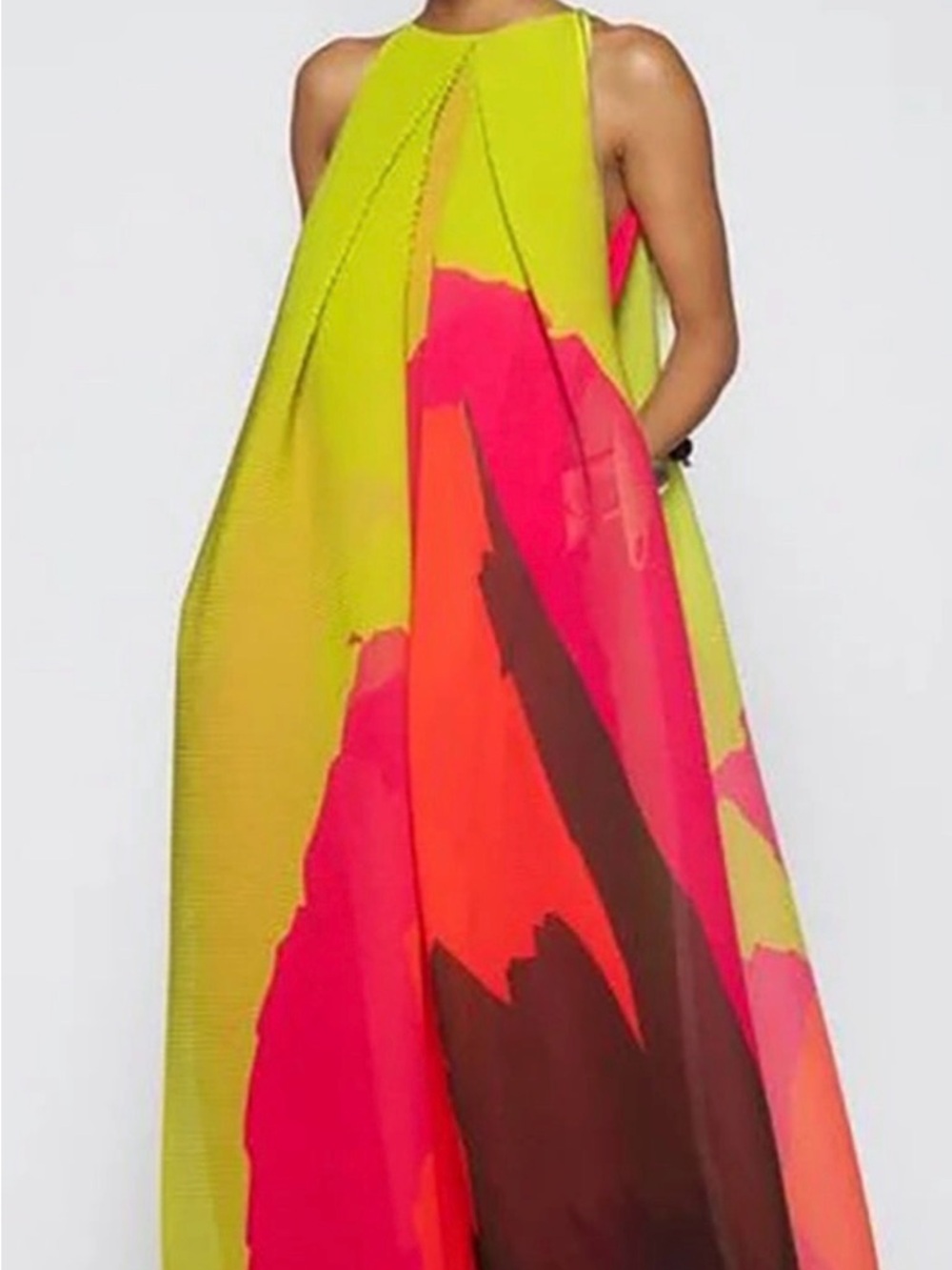 NWT❤️💚🧡Loose Sleeveless Multi-Colored Round-Neck Maxi Dresses - Picture 3 of 15